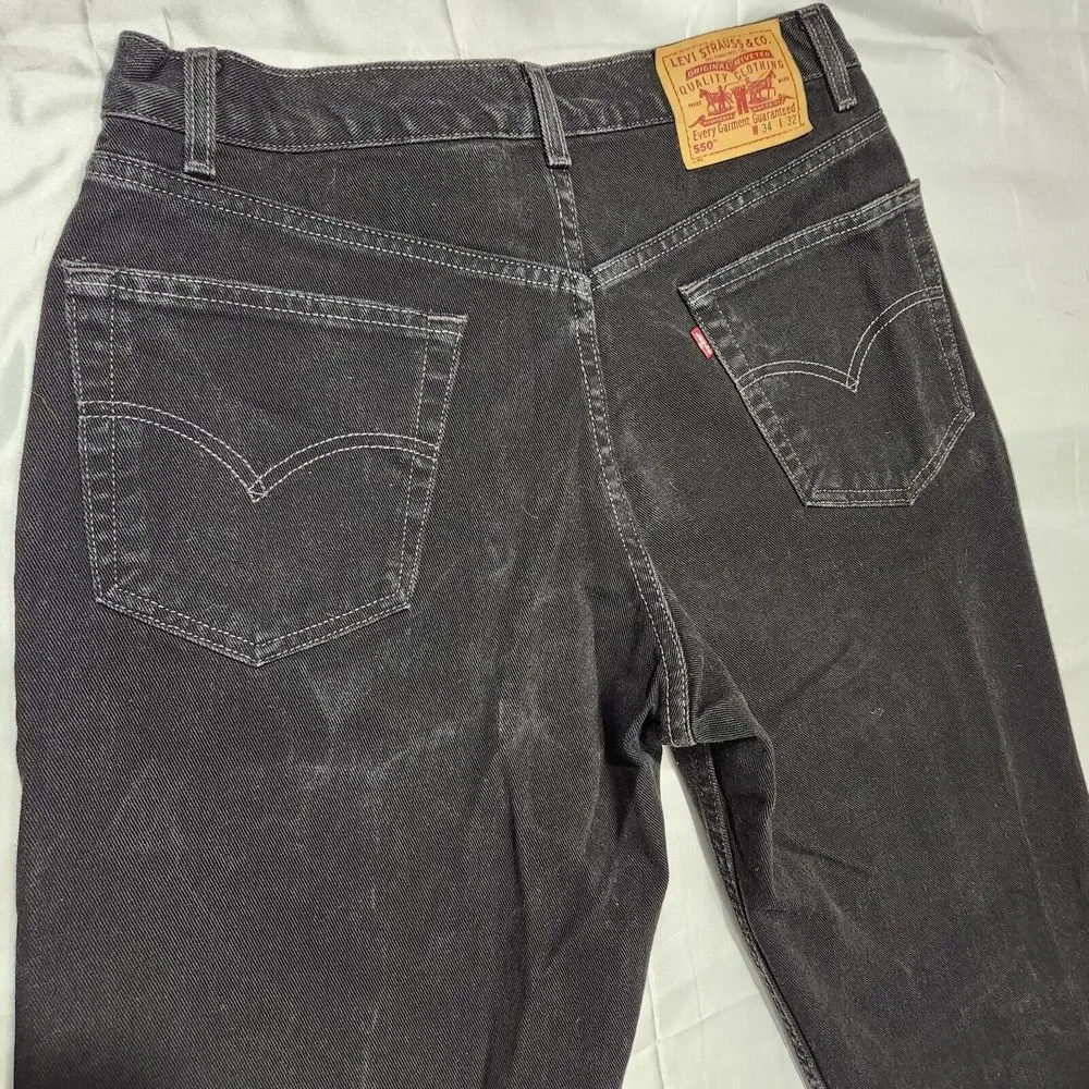 Vintage Levis 550‎ Jeans Men 32x31 *READ Black Denim Y2K Relaxed Taper 90s Dad